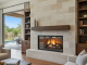 Beautiful Modern Gas Fireplace That Is Lit in Plano, TX