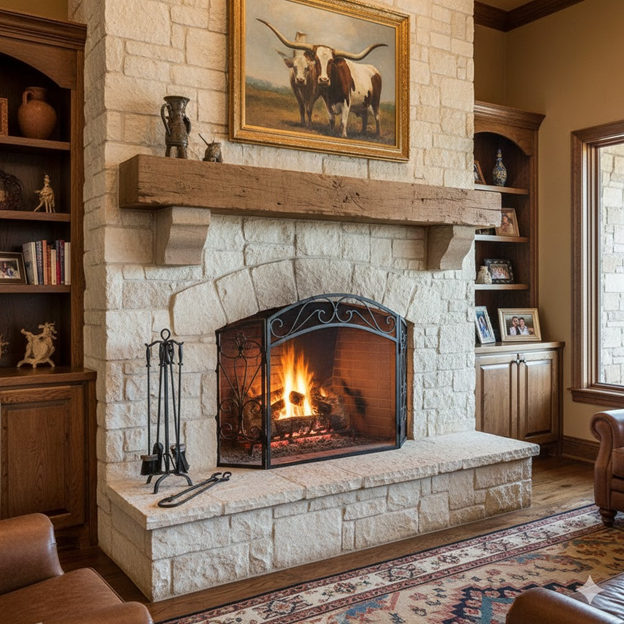 Clean Denton TX Gas Fireplace That Had a Creosote Chimney Inspection