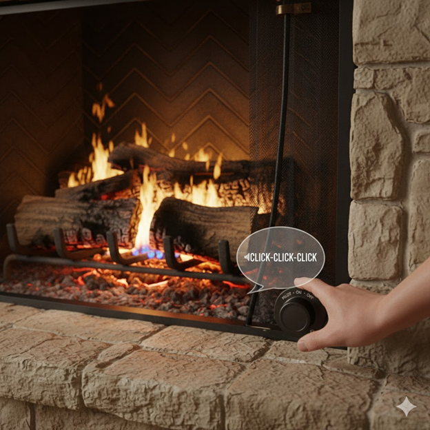 Fireplace Clicks But Doesn't Ignite