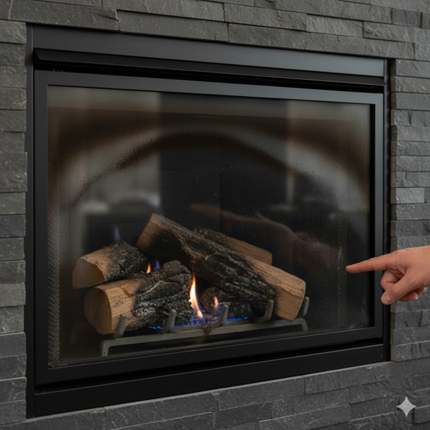 Fireplace Soot Buildup on Gas and Logs