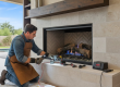 Fireworx Fireplace Contractor that is Doing a Fireplace Inspection