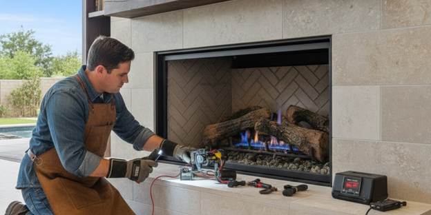 Fireworx Fireplace Contractor that is Doing a Fireplace Inspection Fireworx Fireplace Contractor that is Doing a Fireplace Inspection