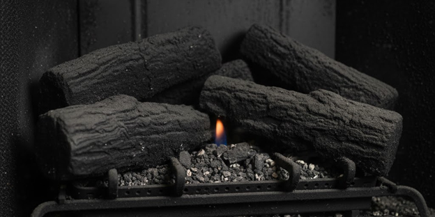 Gas Fireplace That’s Dirty With Soot Buildup Gas Fireplace That's Dirty With Soot Buildup