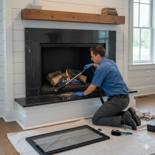 Installing a New Gas Fireplace Installing a New Gas Fireplace