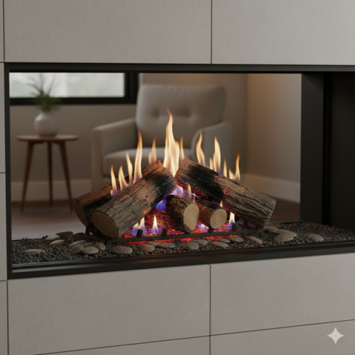 Vented Gas Fireplace Logs