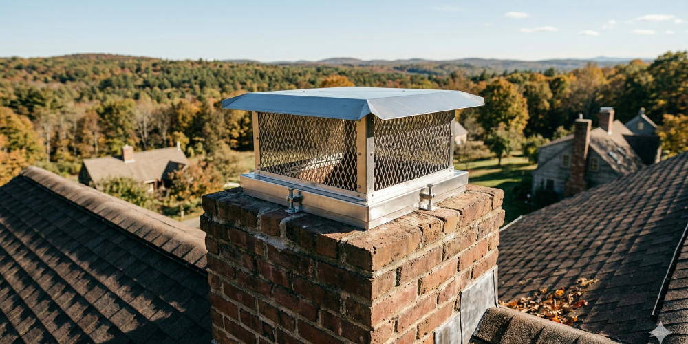 Chimney Cap on a Fireplace Chimney Cap on a Fireplace