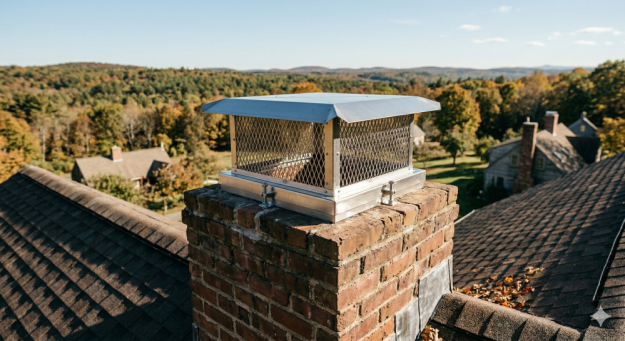 Chimney Cap on a Fireplace