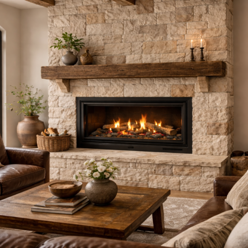 Direct Vent Fireplace in a Frisco TX Home by Fireworx Direct Vent Fireplace in a Frisco TX Home by Fireworx