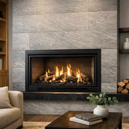 Stone Backdrop Modern Direct Vent Fireplace Stone Backdrop Modern Direct Vent Fireplace